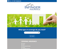 Tablet Screenshot of infingerinsurance.com